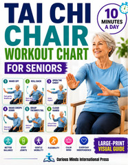 Chair Tai Chi Workout for Seniors Chart Book – 28 Day Plan – Full Color Edition