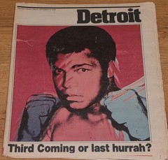 Detroit Free Press Muhammad Ali Andy Warhol cover Sept. 10 1978 Leon Spinks