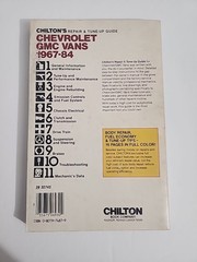C1 Chilton’s GMC Van 1984 Repair Tune-Up Guide Manual Book #6930