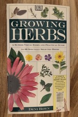 Vintage Gardening Book: Growing Herbs w/ Pull-Out Herb Chart 1995 By Deni Bown