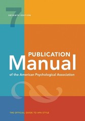 Publication Manual (OFFICIAL) 7th Edition of… by American Psychologic Hardback
