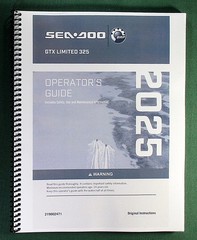 2025 SeaDoo GTX Limited 325 Operator’s Manual w/ Protective Covers