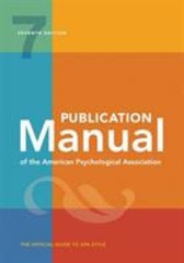 Publication Manual OFFICIAL 7th Edition of the American Psycholog