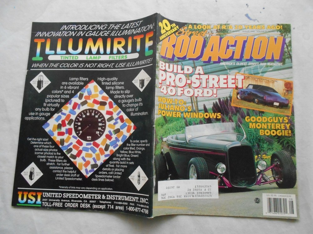 STREET ROD ACTION Magazine-AUGUST,1992