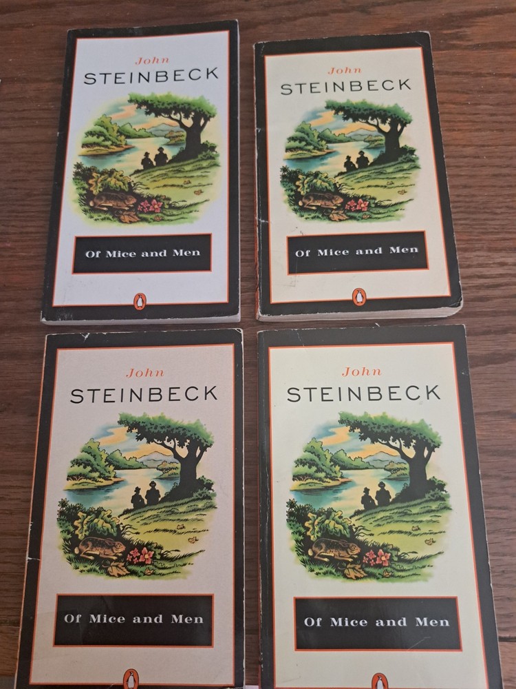 Lot 4 books Of Mice and Men John Steinbeck Classroom set Guided Reading 1993