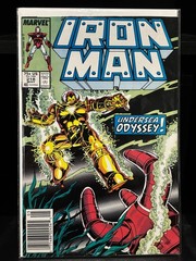 Iron Man #218 1st Hydro Armor Newsstand Marvel Comic 1987 Bright Layton