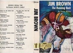 JIM BROWN The Running Back by Larry Klein 1st ed dj Putnam Sports Shelf Series