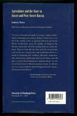 Agriculture and the State in Soviet and Post-Soviet Russia. Stephen Wegren.