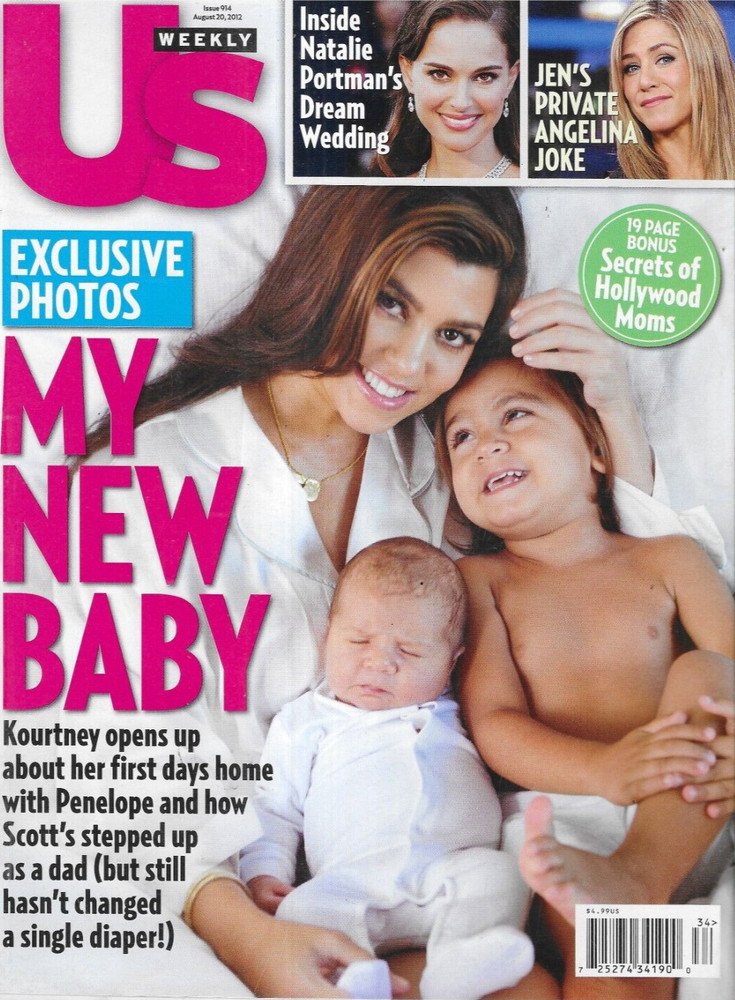 Us Weekly Magazine Kourtney Kardashian Jennifer Aniston Natalie Portman 2012 .