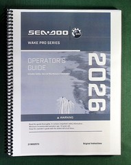 2026 SeaDoo Wake Pro Series Operator’s Manual w/ Protective Covers