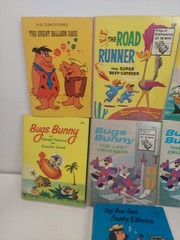 Vintage Lot of 7 Whitman Big Little Books & Flip-It Cartoons – Bugs Bunny, Road