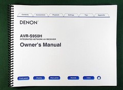 Denon AVR-S950H Instruction Manual: 279 Pages – Full Color & Protective Covers!
