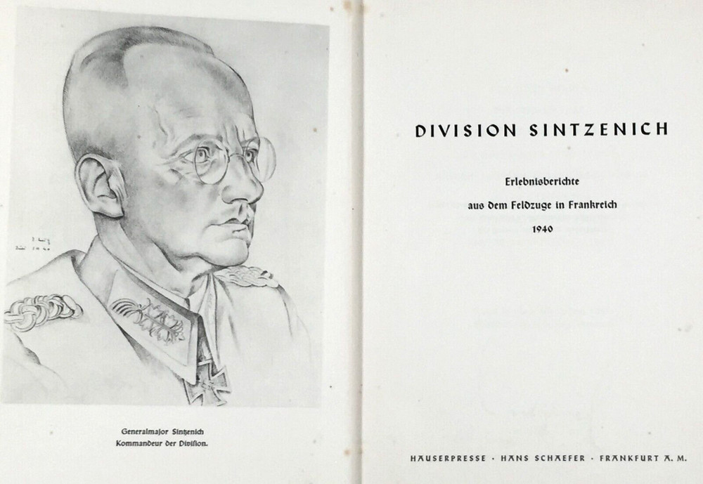 Division Sintzenich – Fall of France – WW II 1941 German Army Unit History
