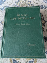 Black’s Law Dictionary, Revised Fourth 4th Edition | Henry Campbell Black | 1968