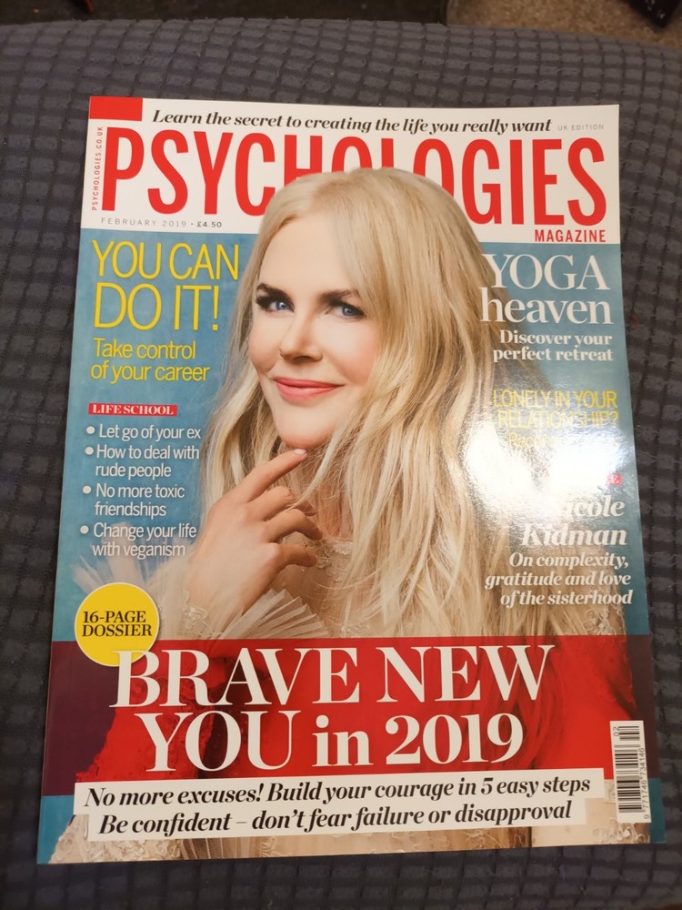 Psychologies Magazine No. 163 February 2019 Nicole Kidman VGC