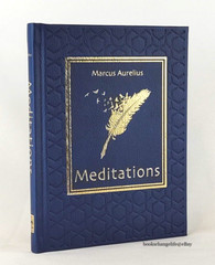MEDITATIONS Marcus Aurelius (8″x6″) George Long Deluxe Faux Leather Bound Gilded