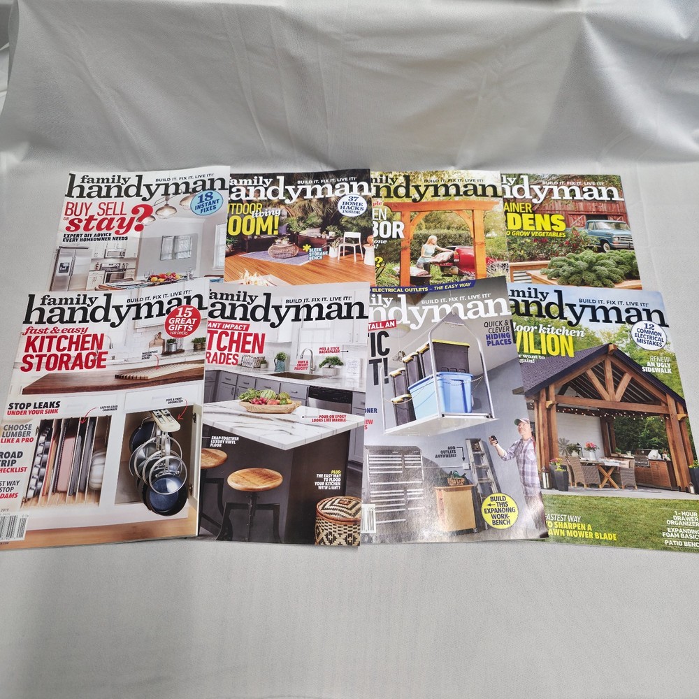 Family Handyman DIY Magazine Lot 2019 Full Year 8 Issues March- Winter