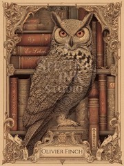 The Order of the Owl Ex Libris Personalized Bookplates Gothic Library Labels