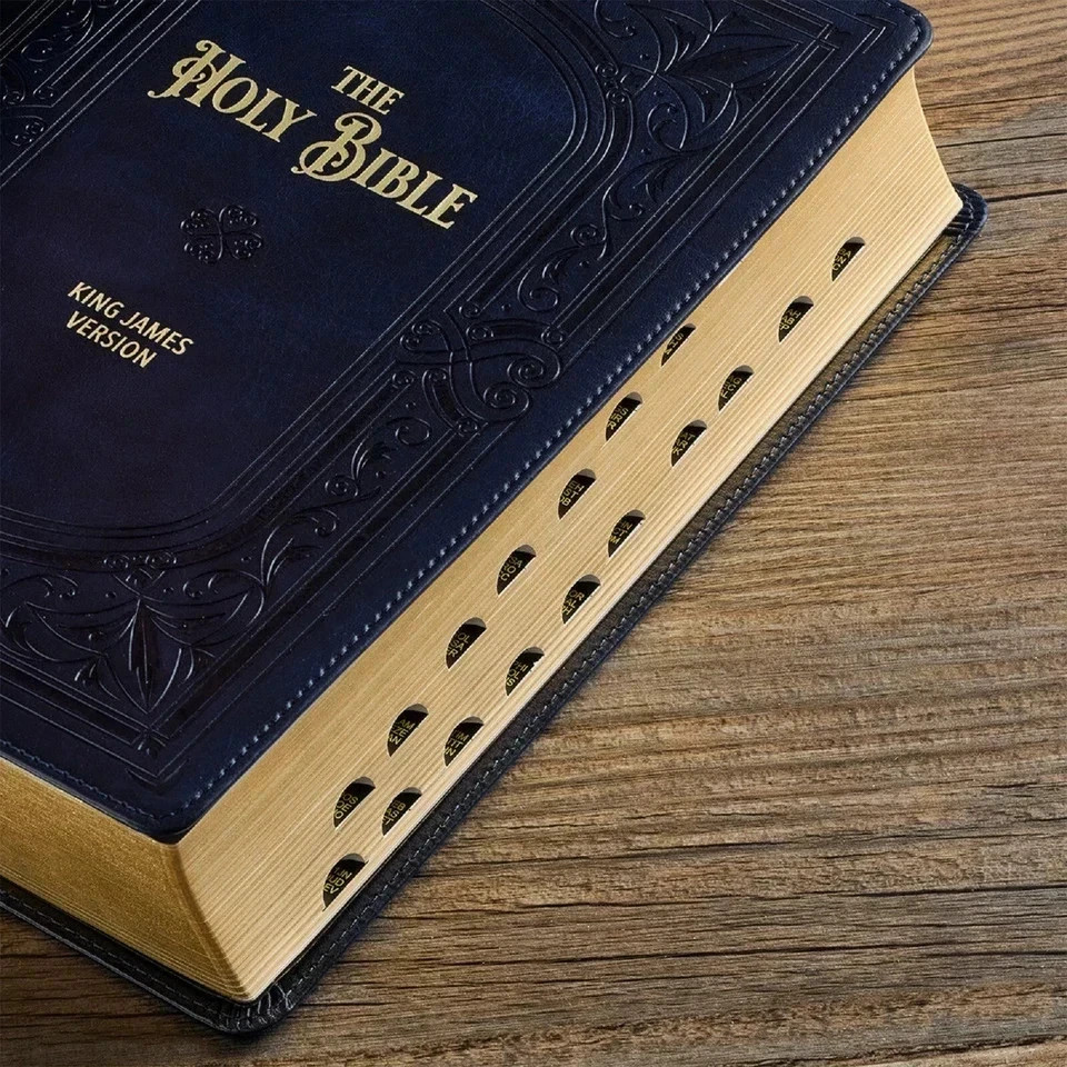 KJV Bible Midnight Blue Faux Leather Giant Print Index BRAND NEW in Shrink Wrap!
