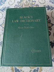 Black’s Law Dictionary, Revised Fourth 4th Edition | Henry Campbell Black | 1968