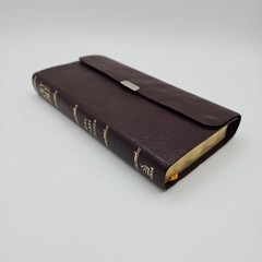 2003 KJV Holy Bible Barbour Burgundy Bonded Leather Snap‑Flap Wraparound Cover