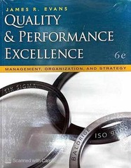 Quality & Performance Excellence – Paperback, by Evans James R. – Very Good