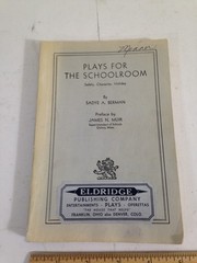 antique 1936 Plays For The Schoolroom Book Sadye Berman Samuel French James Muir