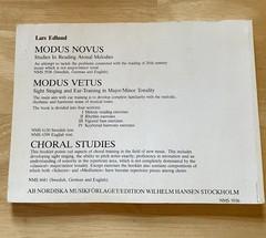 MODUS NOVUS Studies in Reading Atonal Melodies By Lars Edlund VG Rare HTF OOP