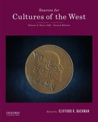 Sources for Cultures of the West: Volume 1: To 1750 by Backman, Clifford R.