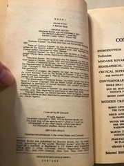 Madam Bovary By Gustave Flaubert, A Bantam Classic In Acceptable Condition