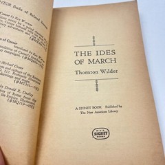 THE IDES OF MARCH by Thornton Wilder vintage 1963 Signet Paperback ROME CEASER