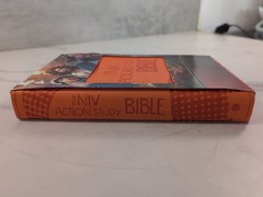 2018 NIV Action Study Bible Orange Faux Leather 1st Edition David C Cook