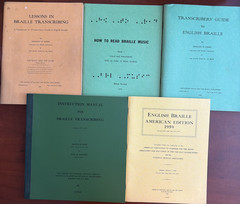 Vintage Braille Books Lot of 5 English Braille Transcribing Music Guides