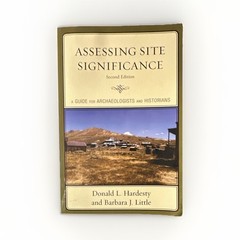 Altamira Press Assessing Site Significance Hardcover by Hardesty Little 2nd Ed