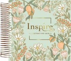 Dayspring Inspire Illustrating Bible : New Living Translation, Mint Floral Ga…