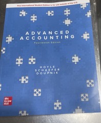 Advanced Accounting by Joe Ben Hoyle Paperback Book 14th Edition Fourteenth