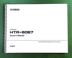Yamaha HTR-6067 Instruction Manual: Full Color 140 Pages & Protective Covers!