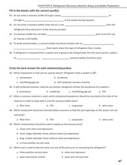 Refrigerant Charging and Service Procedures for Air Conditioning Workbook…