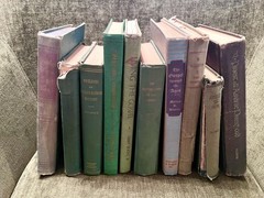 Lot of 10 Vintage Hardcover Books in GREEN Shades for STAGING Library—LDS Mormon