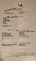Time – Great People of the 20th Century (Published in 1996) – 186 Pages