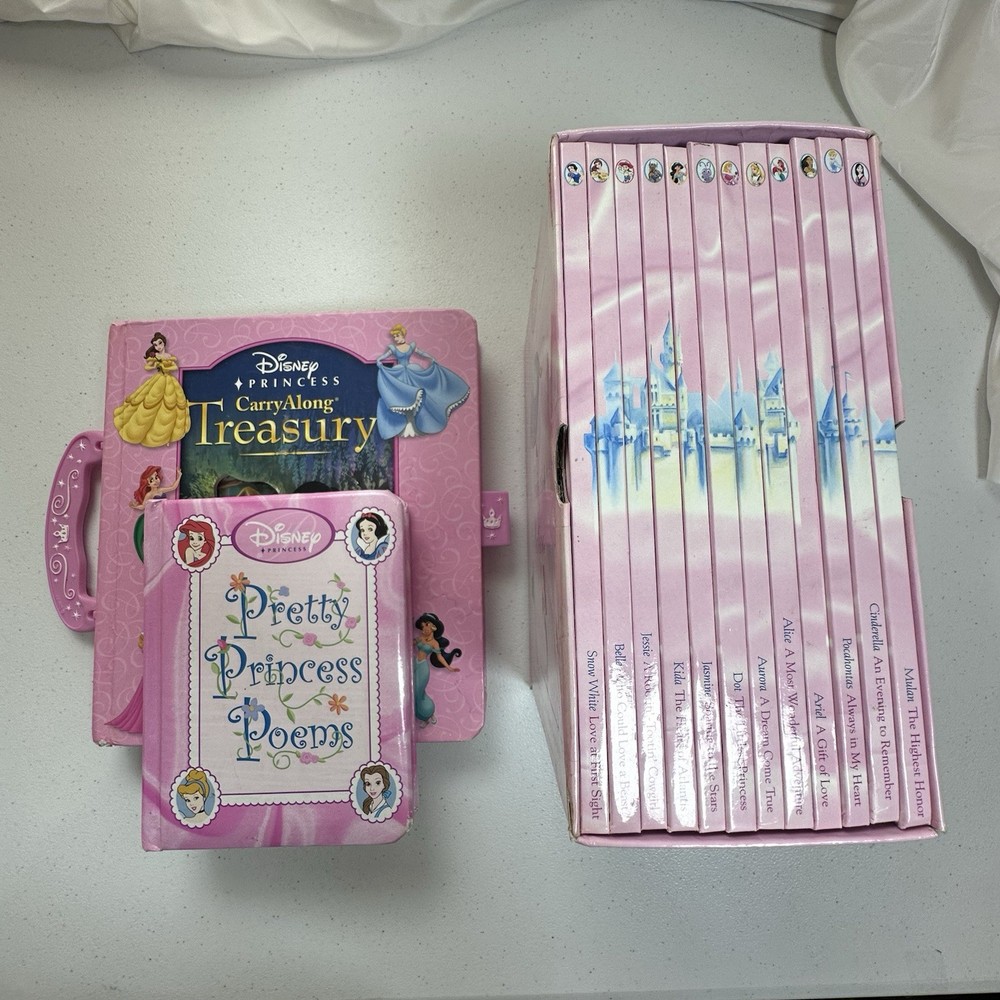 Lot of 14 Disney Princess Storytime Picture Books & Poems Hardcover Bundle