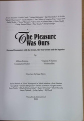 The Pleasure was Ours