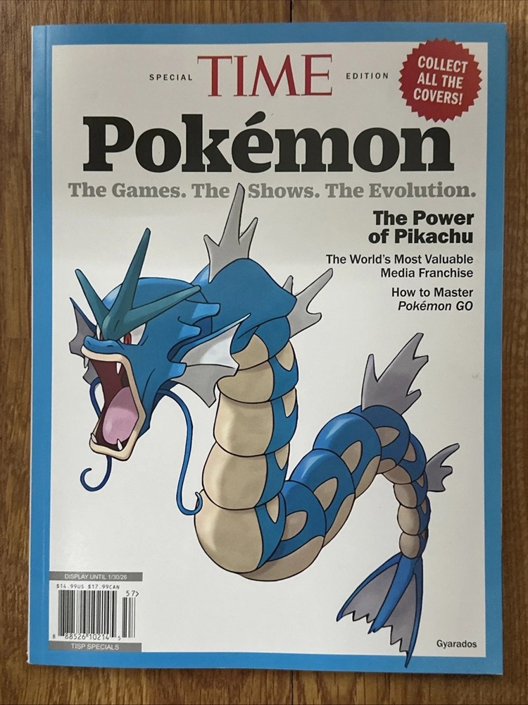 Time Magazine Special Edition Jan 2026 Pokemon Gyrados