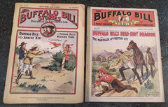 2 Antique Pulp Dime Novel Comic weekly / Buffalo Bill Stories No. 131 No. 514