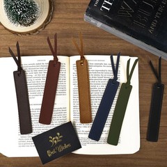 Leather Bookmark for Reading Hand Stitched Retro Book Lover Gift 6 Pack