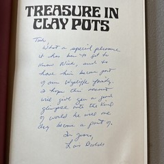 Treasures In Clay Pots SIGNED Lois Dobbs / Mildred Larson Amazon People 1985