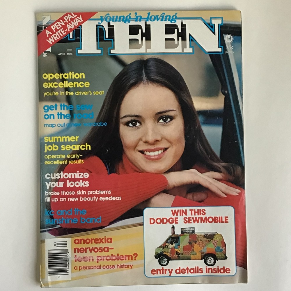Vintage TEEN Magazine – APRIL 1976 Young & Lovin 106 Pages Fashion, Ads, Advice