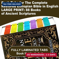 Book Tabs for The Complete Restored Ethiopian Bible, 72 Color-Coded Laminated In