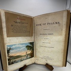 American Bible Society 1843 New Testament Psalms Leather Illustrated Bible Book