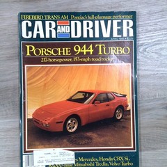 CAR AND DRIVER Magazine APRIL 1985 Porsche 944 Turbo Firebird Trans Am